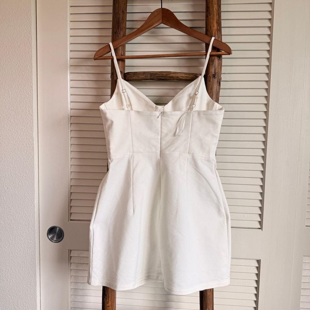 Princess Polly White Bustier Mini Dress  Spaghetti Strap Womens Size‎ 8 - Picture 2 of 3